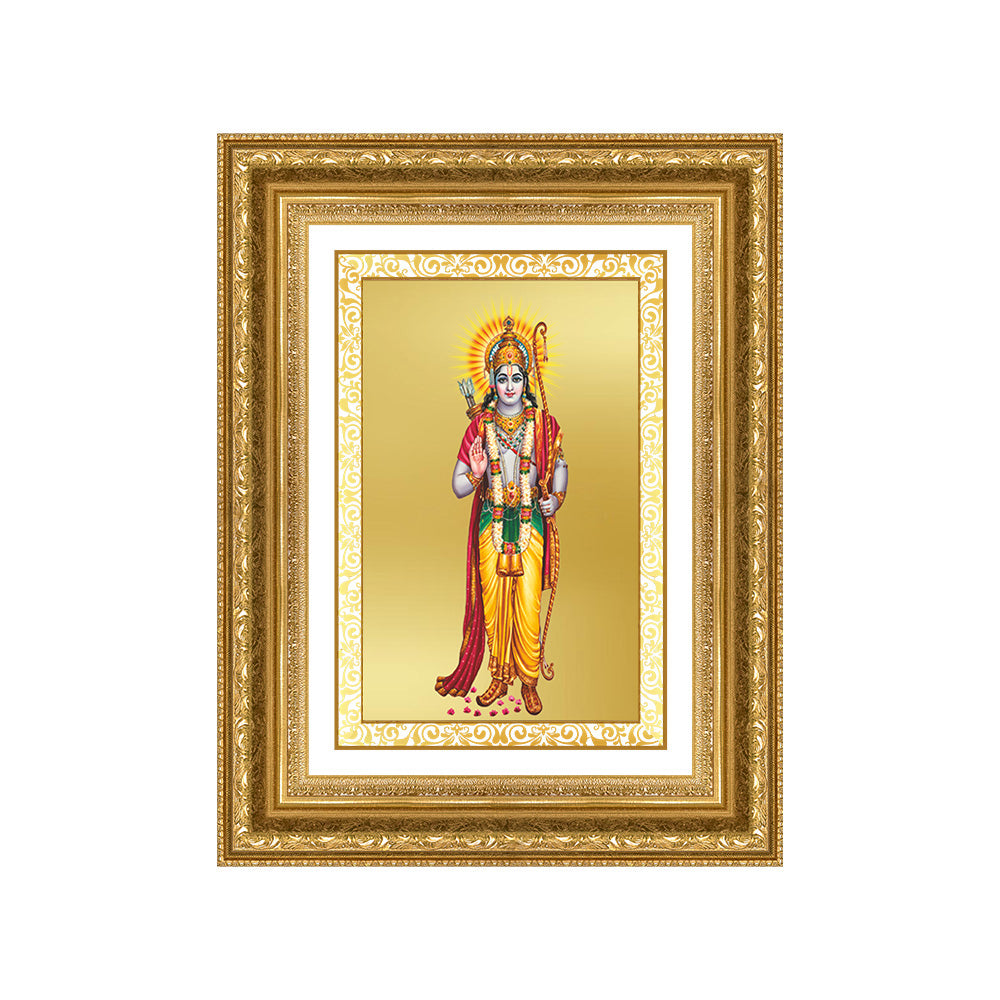 Diviniti 24K Gold Plated Ram Ji (Classic) Divine Wall Frame for Home Mandir & Office Decor | Luxury Spiritual Gift