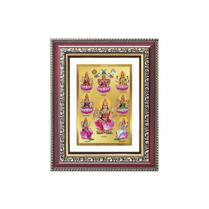 Diviniti 24K Gold Plated Ashtalakshmi Divine Wall and Table Top Frame for Home Mandir & Office Decor | Luxury Spiritual Gift
