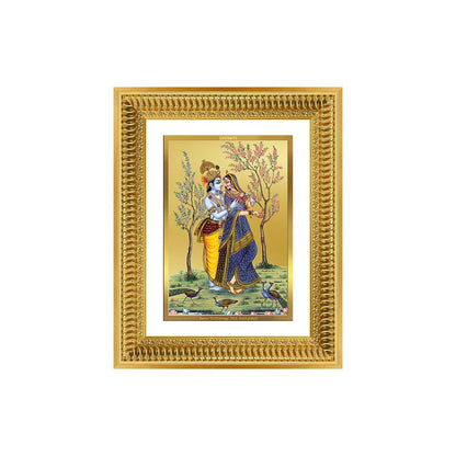 Diviniti 24K Gold Plated Radha Krishna (Classic) Divine Wall Frame for Home Mandir & Office Decor | Luxury Spiritual Gift