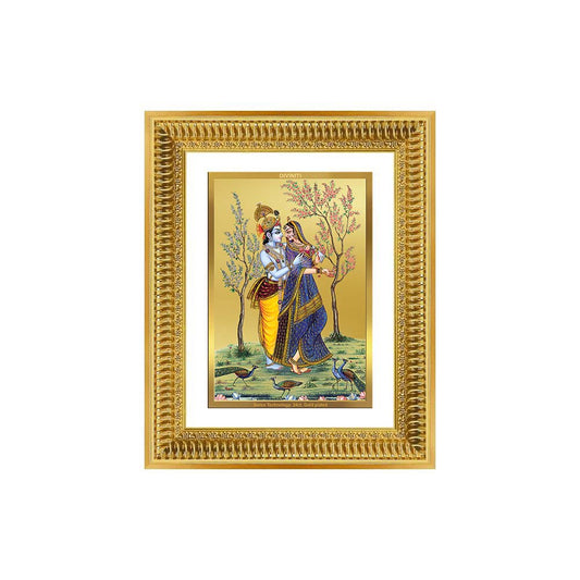 Diviniti 24K Gold Plated Radha Krishna (Classic) Divine Wall Frame for Home Mandir & Office Decor | Luxury Spiritual Gift