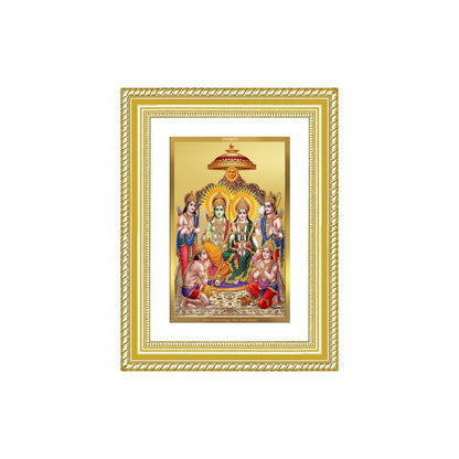 Diviniti 24K Gold Plated Ram Darbar Divine Wall Frame for Home Mandir & Office Decor | Luxury Spiritual Gift