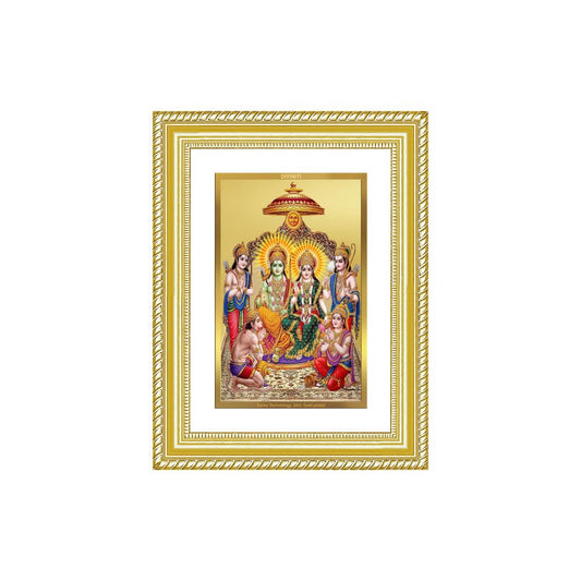 Diviniti 24K Gold Plated Ram Darbar Divine Wall Frame for Home Mandir & Office Decor | Luxury Spiritual Gift