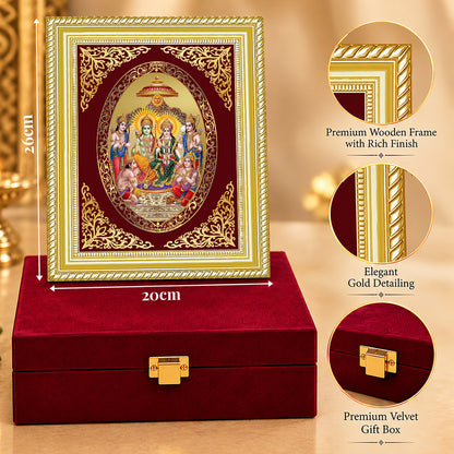 24K Gold-Plated Ram Darbar Frame | Premium Gift Box | 26x20 CM