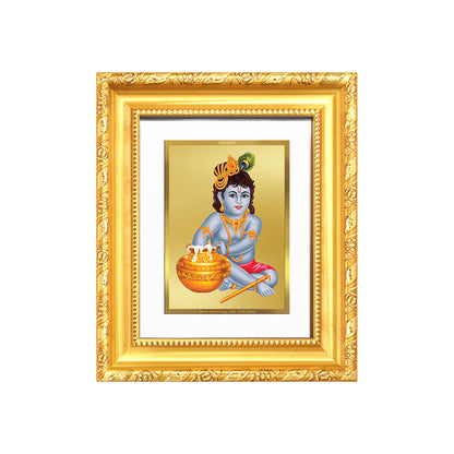 Diviniti 24K Gold Plated Bal Gopal Divine Table Top Frame for Home Mandir & Office Decor | Luxury Spiritual Gift