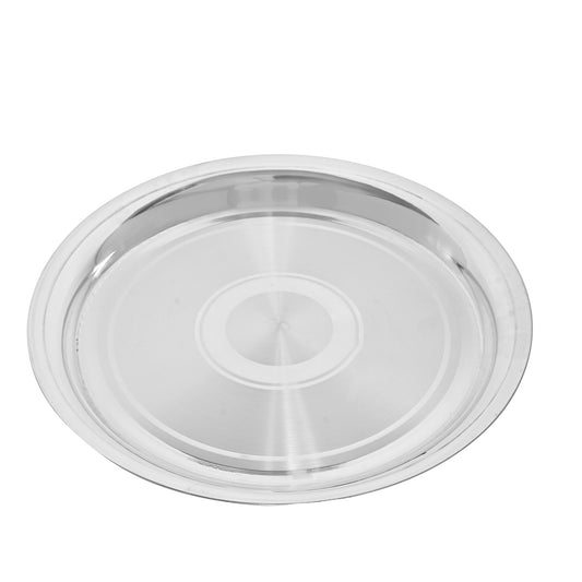 925 Pure Silver Thali Exquisite Elegance for Every Occasion for Home & Office Décor, Puja Room Diwali Gift (217g)