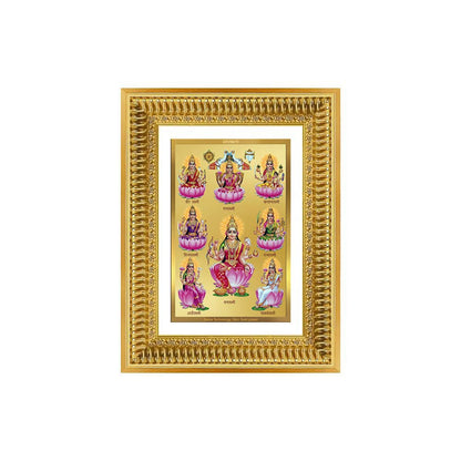 Diviniti 24K Gold Plated Ashtalakshmi Divine Wall Frame for Home Mandir & Office Decor | Luxury Spiritual Gift