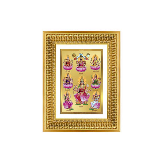 Diviniti 24K Gold Plated Ashtalakshmi Divine Wall Frame for Home Mandir & Office Decor | Luxury Spiritual Gift
