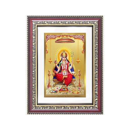 Diviniti 24K Gold Plated Santoshi Mata (Classic) Divine Wall Frame for Home Mandir & Office Decor | Luxury Spiritual Gift