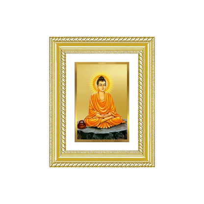 Diviniti 24K Gold Plated Buddha (Classic) Divine Wall and Table Top Frame for Home Mandir & Office Decor | Luxury Spiritual Gift
