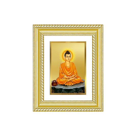 Diviniti 24K Gold Plated Buddha (Classic) Divine Wall and Table Top Frame for Home Mandir & Office Decor | Luxury Spiritual Gift