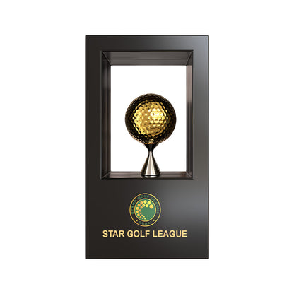 Diviniti 24K Gold Plated Golf Ball Trophy | Premium Golf Award | Elegant Champion Trophy for Tournaments & Events