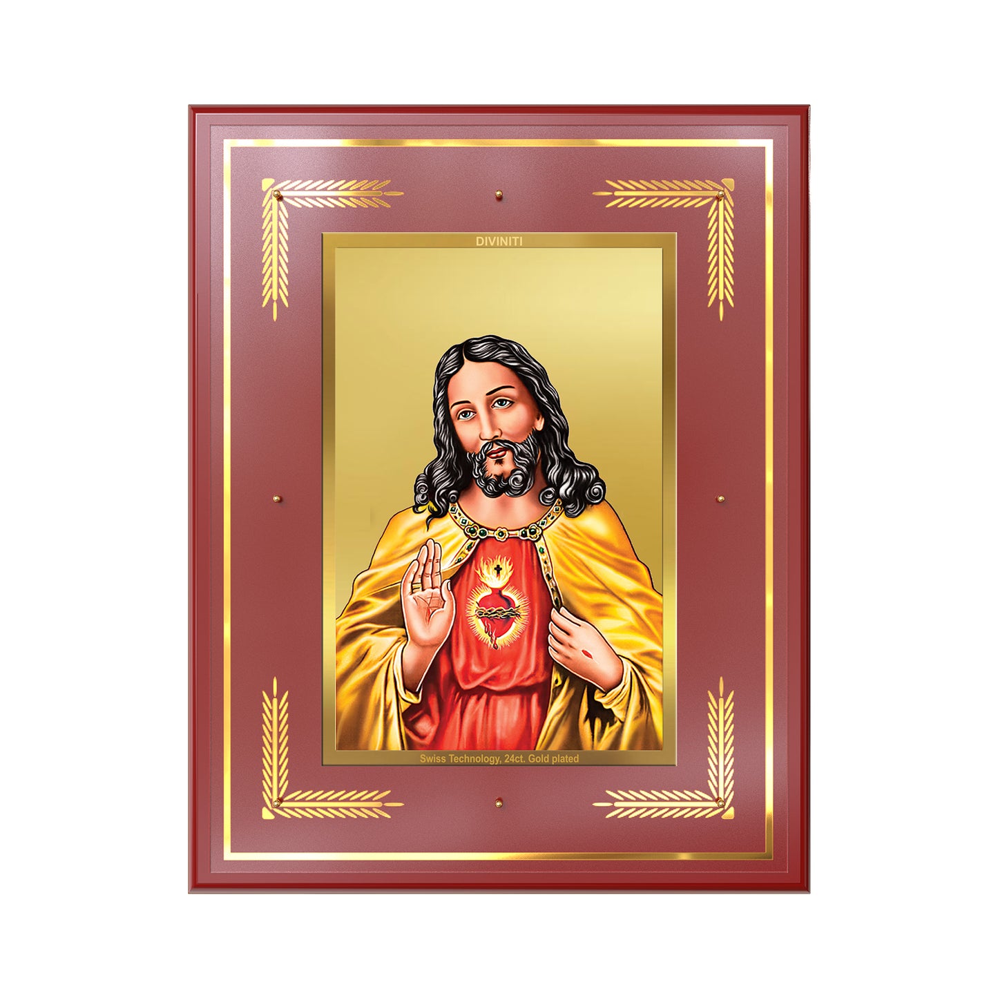 Jesus Christ | Sacred Wall Mount Photo Frame in 24K Gold Plated Foil