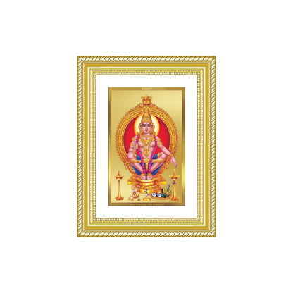 Diviniti 24K Gold Plated Ayyappan Divine Wall Frame for Home Mandir & Office Decor | Luxury Spiritual Gift