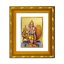 Load image into Gallery viewer, DIVINITI 24K Gold Plated Karthikey Photo Frame For Home Wall Decor, Worship, Gift (15.0 X 13.0 CM)