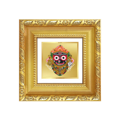 Diviniti Shree Jagannath Tabletop Photo Frame in 24K Gold Plated Foil | Divine Protection, Faith & Spiritual Bliss | DG103S1A (10x10 CM)