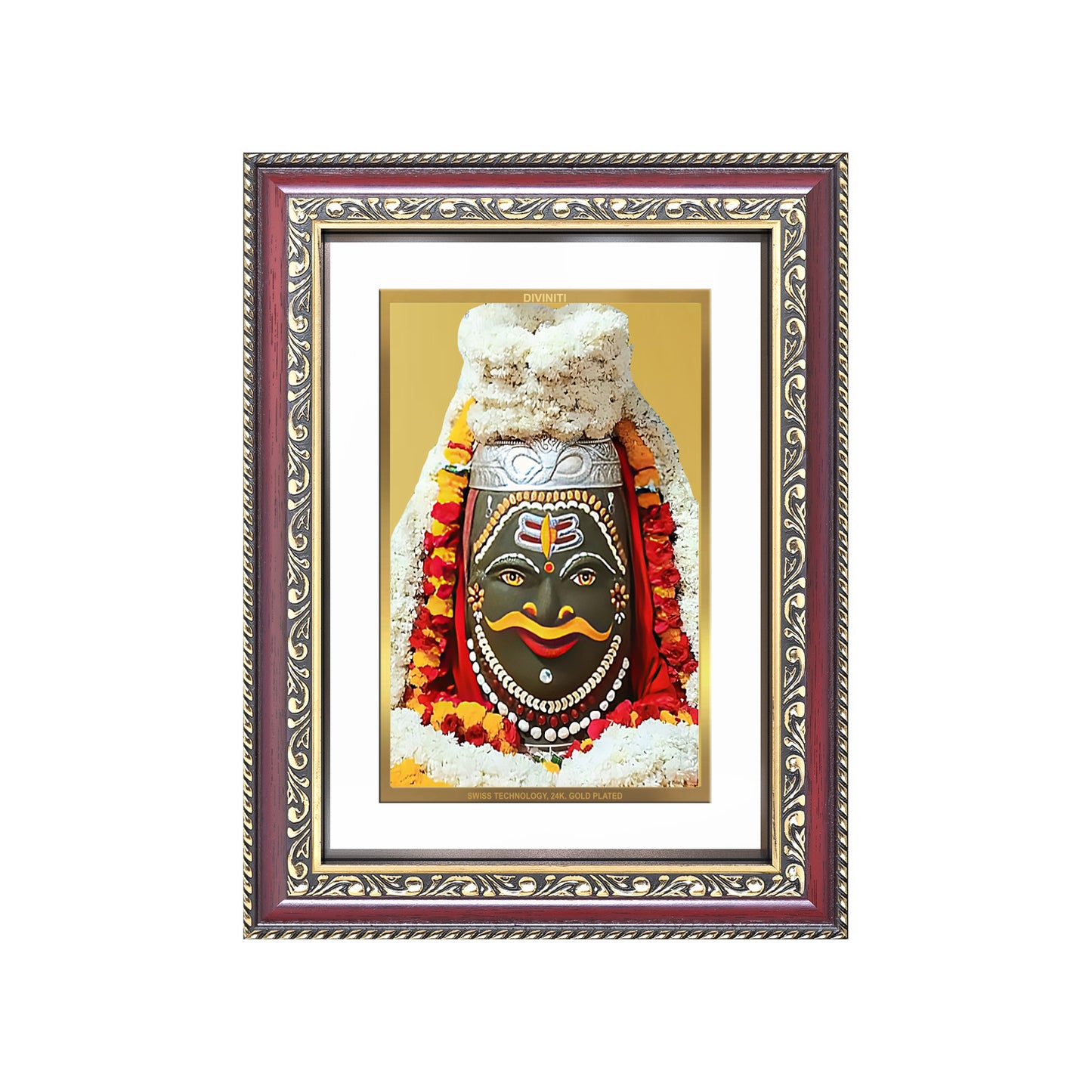 Diviniti 24K Gold Plated Mahakaleshwar (Classic) Divine Wall Frame for Home Mandir & Office Decor | Luxury Spiritual Gift