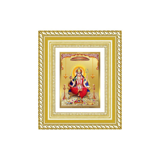 Diviniti 24K Gold Plated Santoshi Mata Divine Table Top Frame for Home Mandir & Office Decor | Luxury Spiritual Gift