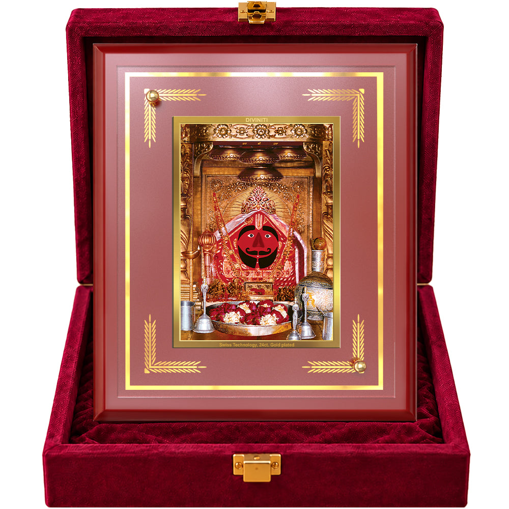 24K Gold-Plated Salasar Balaji MDF Frame | Premium Gift Box | 22 X 18 CM