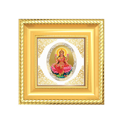 Goddess Lakshmi | Divine Goddess of Wealth Royal Tabletop Photo Frame in 24K Gold Plated Foil