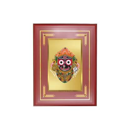 Diviniti 24K Gold Plated Lord Jagannath Blessing Tabletop Photo Frame | Divine Protection, Compassion & Spiritual Grace