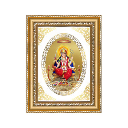 Santoshi Mata | Divine Contentment Wall & Tabletop Royal Photo Frame in 24K Gold Plated Foil