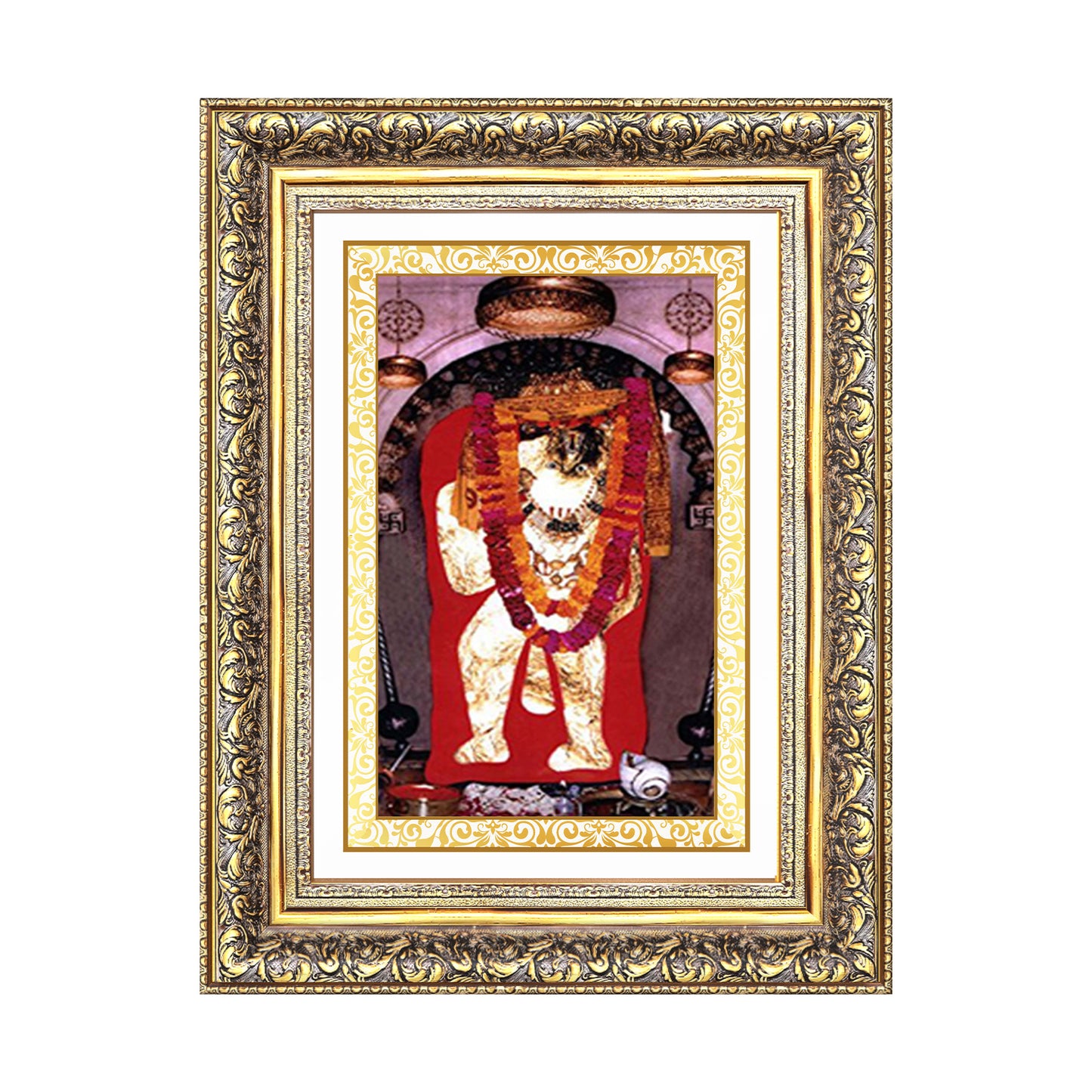 Diviniti 24K Gold Plated Mehndipur Balaji (Classic) Divine Wall Frame for Home Mandir & Office Decor | Luxury Spiritual Gift