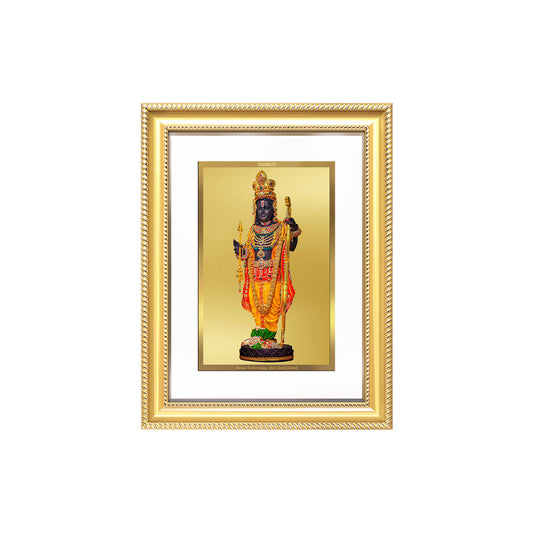 Diviniti 24K Gold Plated Ram Lalla With Arch (Classic) Divine Wall Frame for Home Mandir & Office Decor | Luxury Spiritual Gift