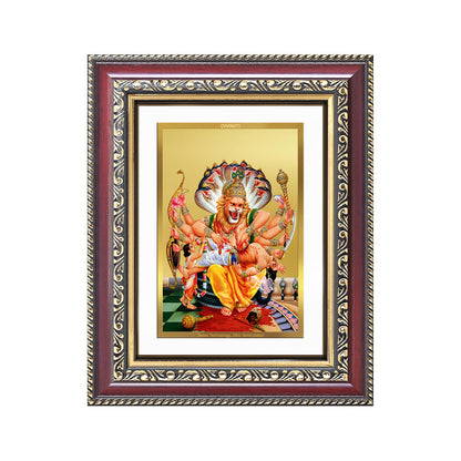 Diviniti 24K Gold Plated Narasimha (Classic) Divine Wall and Table Top Frame for Home Mandir & Office Decor | Luxury Spiritual Gift