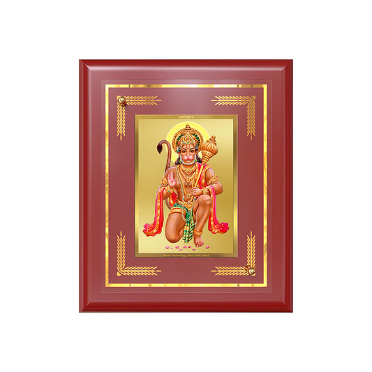 Diviniti 24K Gold Plated Hanuman Blessing Wall & Tabletop Photo Frame | Protection, Strength & Divine Grace