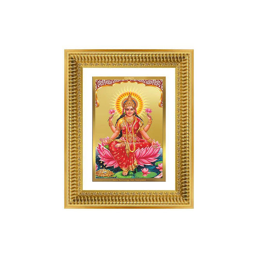 Diviniti 24K Gold Plated Lakshmi (Classic) Divine Wall Frame for Home Mandir & Office Decor | Luxury Spiritual Gift