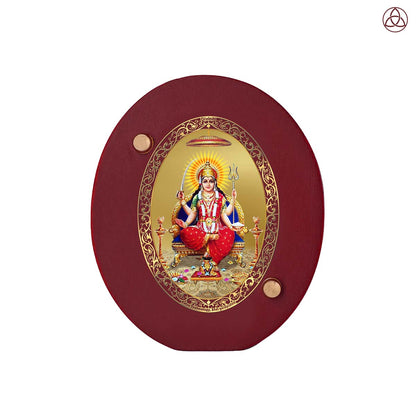Santoshi Mata Car Dashboard & Tabletop Photo Frame in 24K gold plated royal foil