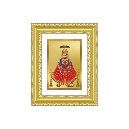 Diviniti 24K Gold Plated Khatu Shyam (Classic) Divine Wall and Table Top Frame for Home Mandir & Office Decor | Luxury Spiritual Gift