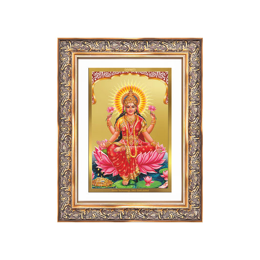 Diviniti 24K Gold Plated Lakshmi (Classic) Divine Wall Frame for Home Mandir & Office Decor | Luxury Spiritual Gift