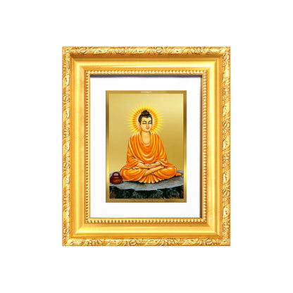 Diviniti 24K Gold Plated Buddha |Divine Table Top Frame for Home Mandir & Office Decor | Luxury Spiritual Gift