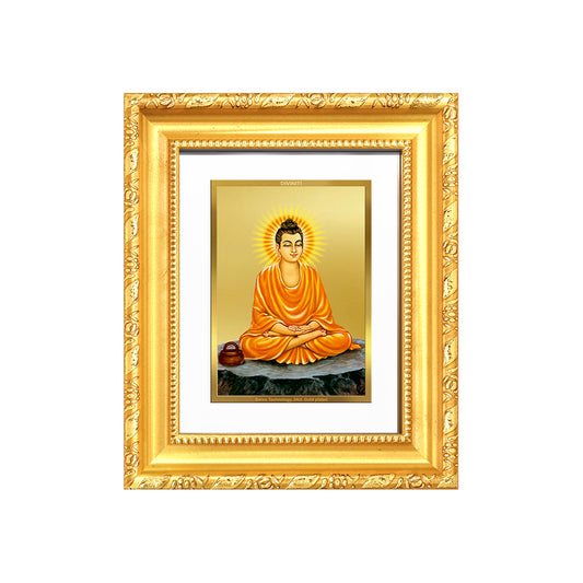 Diviniti 24K Gold Plated Buddha |Divine Table Top Frame for Home Mandir & Office Decor | Luxury Spiritual Gift