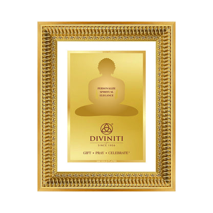 Diviniti Double Glass Frame Personalised Tabletop and Wall Photo Frame in 24K Gold Plated Foil