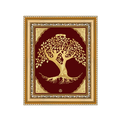 Tree of Life Gold Wall Hanging Frame in 24K Gold Foil 