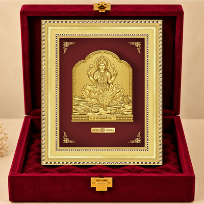24K Gold-Plated Lakshmi Frame | Premium Gift Box | 18x15 CM