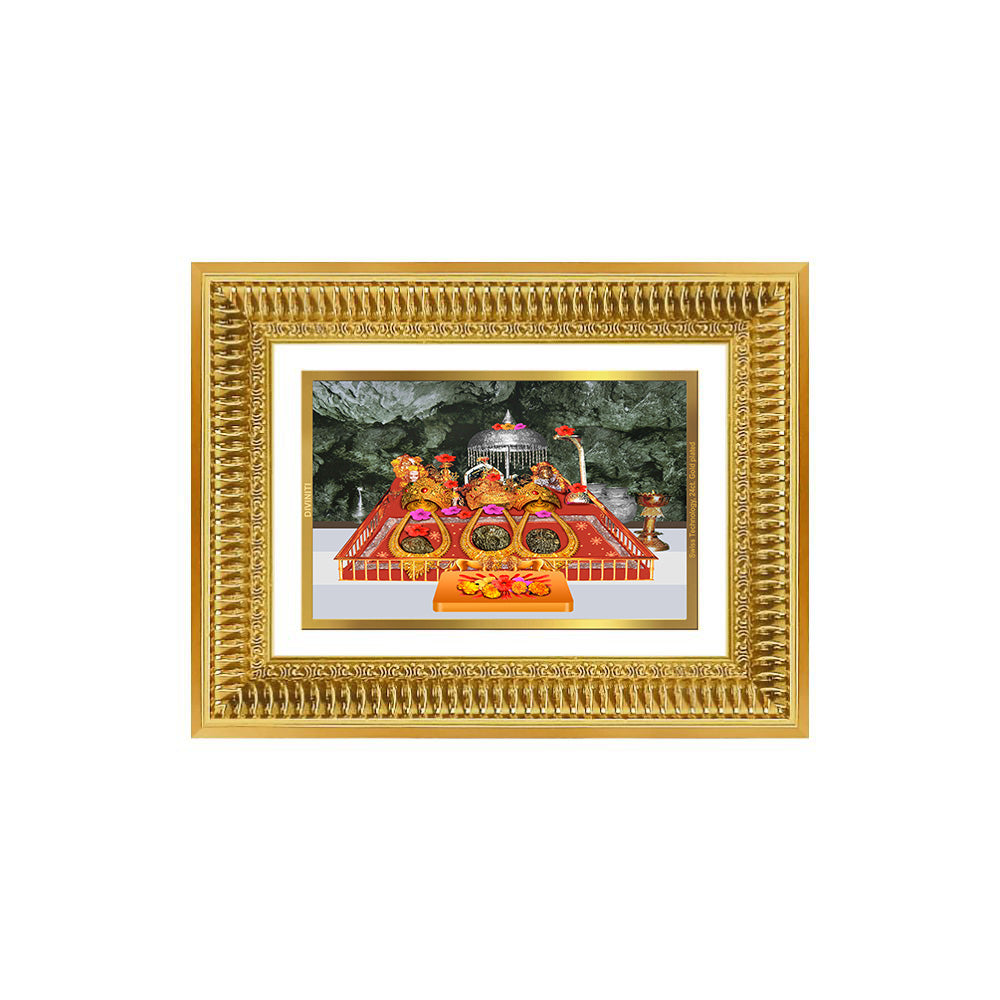 Diviniti 24K Gold Plated Mata Ka Darbar (Classic) Divine Wall Frame for Home Mandir & Office Decor | Luxury Spiritual Gift