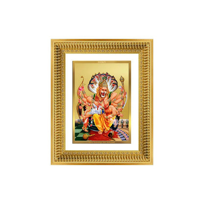 Diviniti 24K Gold Plated Narasimha (Classic) Divine Wall Frame for Home Mandir & Office Decor | Luxury Spiritual Gift