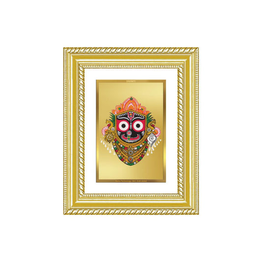 Diviniti 24K Gold Plated Jagannath (Classic) Divine Wall and Table Top Frame for Home Mandir & Office Decor | Luxury Spiritual Gift