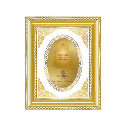 Diviniti Double Glass Frame Personalised Tabletop and Wall Photo Frame in 24K Gold Plated Foil