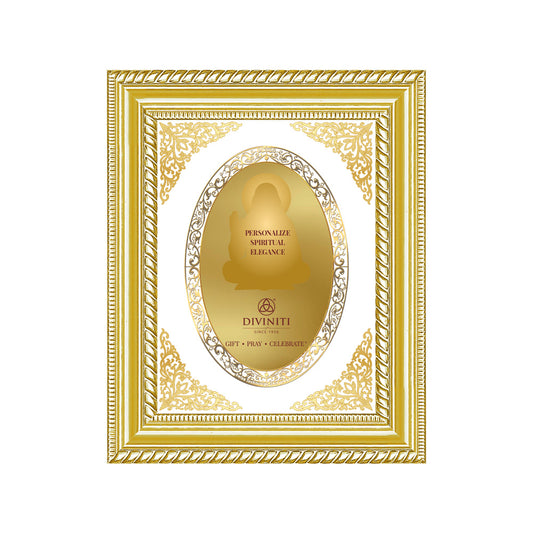 Diviniti Double Glass Frame Personalised Tabletop and Wall Photo Frame in 24K Gold Plated Foil