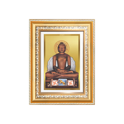 Diviniti 24K Gold Plated Mahavir (Classic) Divine Wall Frame for Home Mandir & Office Decor | Luxury Spiritual Gift