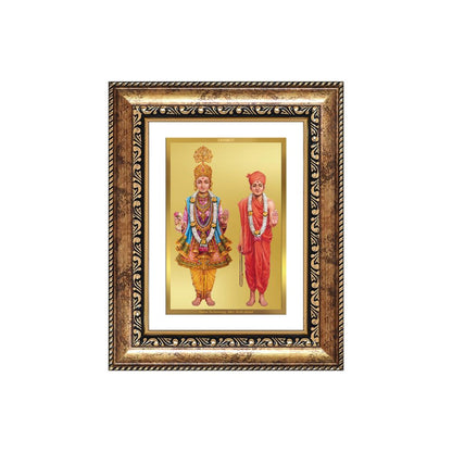 Diviniti 24K Gold Plated Swaminarayan (Classic) Divine Wall and Table Top Frame for Home Mandir & Office Decor | Luxury Spiritual Gift