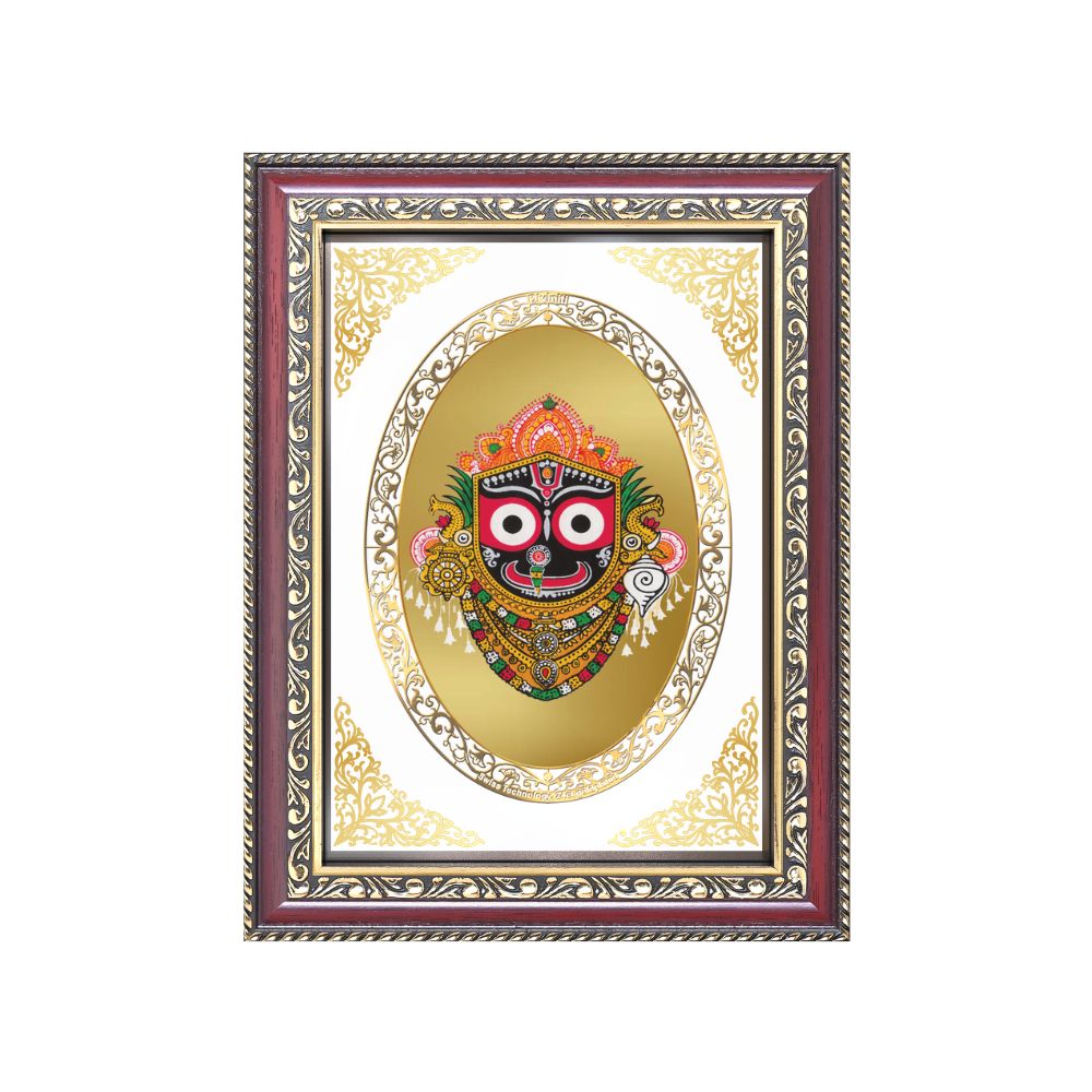 Lord Jagannath | Divine Wall & Tabletop Royal Photo Frame in 24K Gold Plated Foil