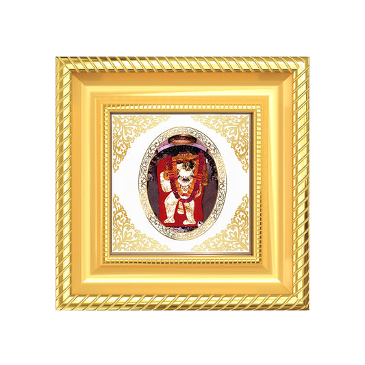Mehandipur Balaji | Divine Hanuman Form Royal Tabletop Photo Frame in 24K Gold Plated Foil