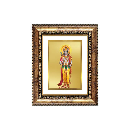 Diviniti 24K Gold Plated Ram Ji (Classic) Divine Wall and Table Top Frame for Home Mandir & Office Decor | Luxury Spiritual Gift