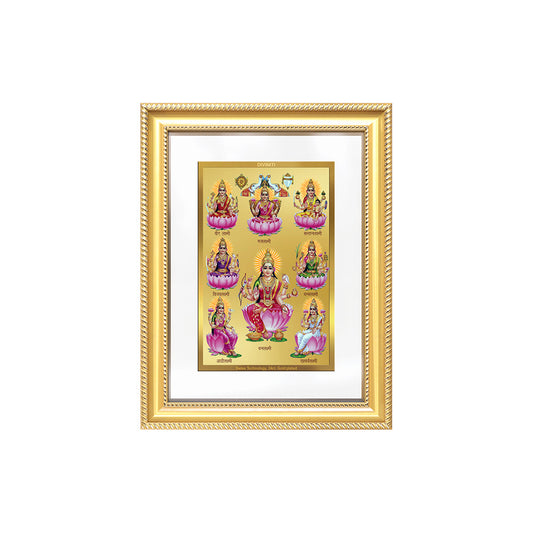 Diviniti 24K Gold Plated Ashtalakshmi Divine Wall Frame for Home Mandir & Office Decor | Luxury Spiritual Gift