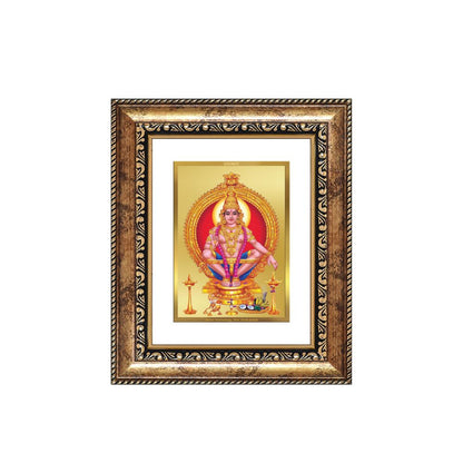 Diviniti 24K Gold Plated Ayyappan Divine Table Top Frame for Home Mandir & Office Decor | Luxury Spiritual Gift